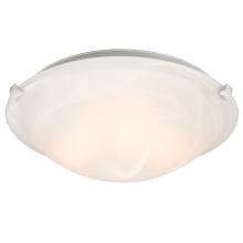  L680116MW010A1 - LED Flush Mount Ceiling Light - in White finish with Marbled Glass